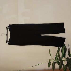 Eileen Fisher Washable Silk Pant Flowy Straight Leg Palazzo, Black womens small